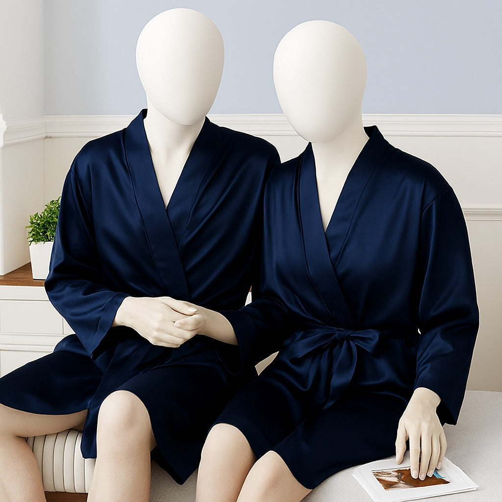 Elegant Silk Couple Gown