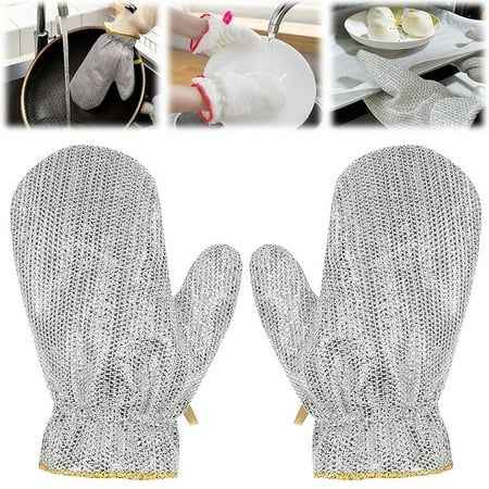 Aluminum Wire Mesh Kitchen Cleaning Gloves