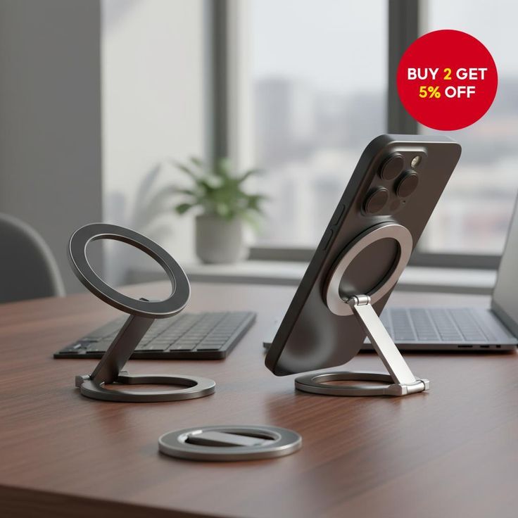 Dual-Sided Magnetic Car Phone Holder