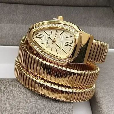 Triple‑Wrap Snake Watch