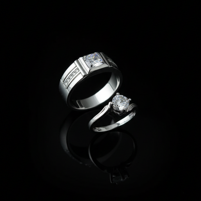 Alloy Adjustable Couple Ring