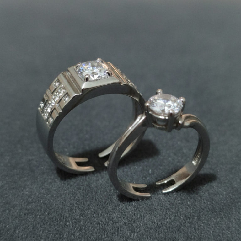Alloy Adjustable Couple Ring