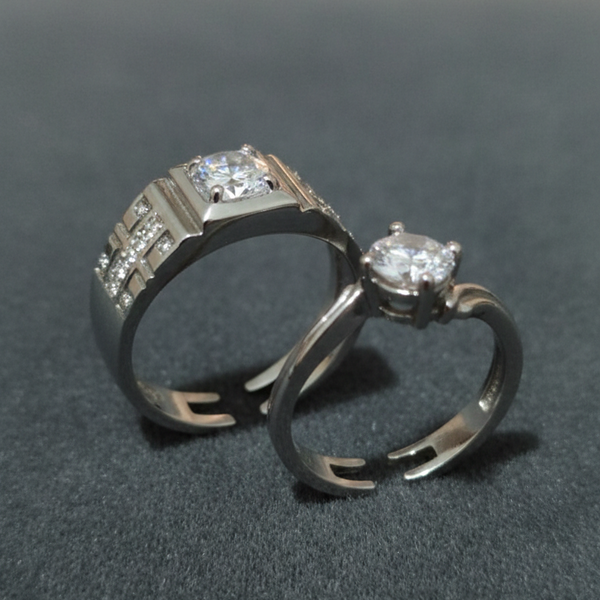 Alloy Adjustable Couple Ring