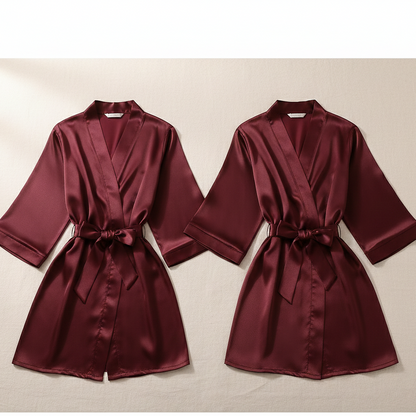 Elegant Silk Couple Gown