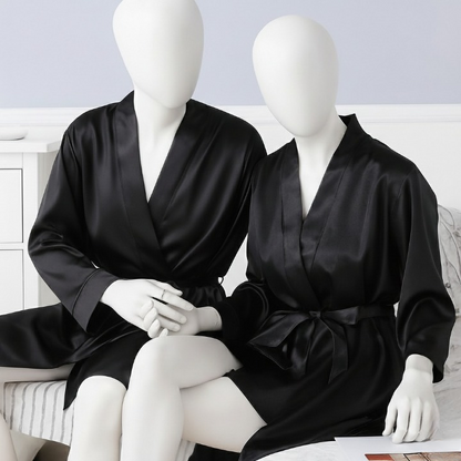 Elegant Silk Couple Gown