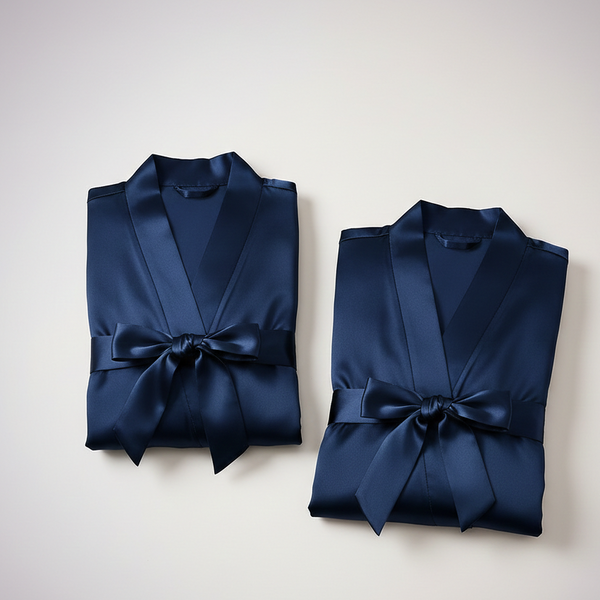 Elegant Silk Couple Gown