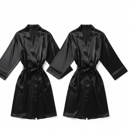 Elegant Silk Couple Gown