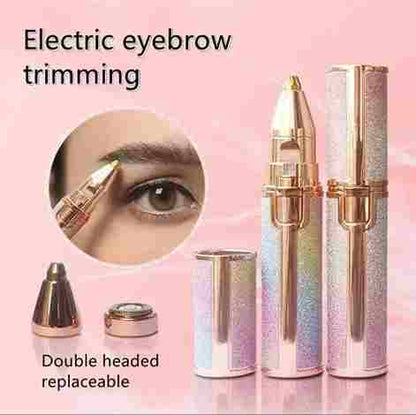 2-in-1 Rechargeable Electric Eyebrow & Hair Remover Trimmer with LED