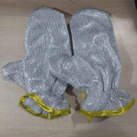 Aluminum Wire Mesh Kitchen Cleaning Gloves