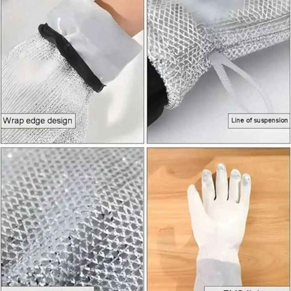 Aluminum Wire Mesh Kitchen Cleaning Gloves