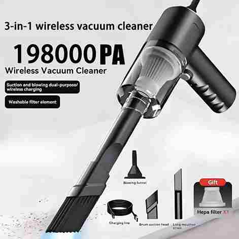 3-in-1 Portable Wireless Vacuum Cleaner