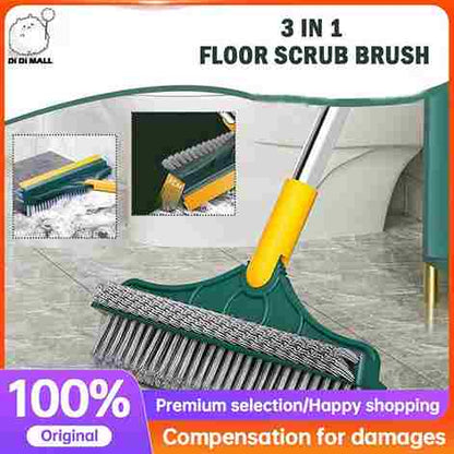 3-in-1 Floor Cleaning Brush with Wiper
