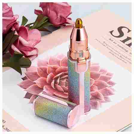 2-in-1 Rechargeable Electric Eyebrow & Hair Remover Trimmer with LED