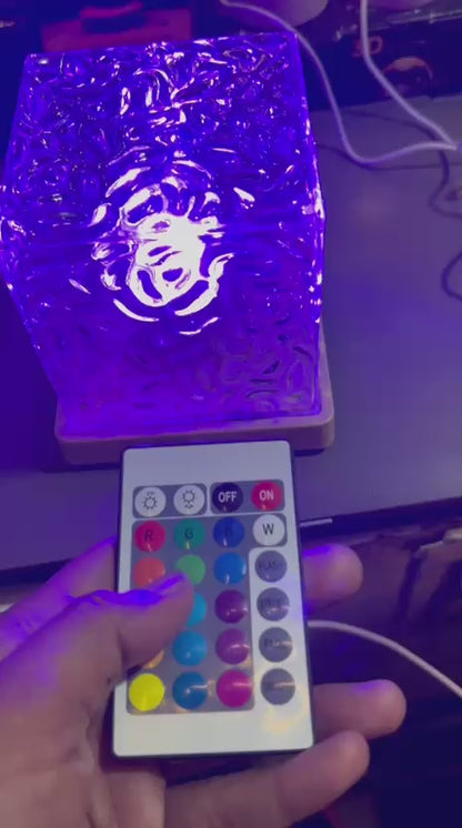 Dynamic Rotating Water Ripple Night Light