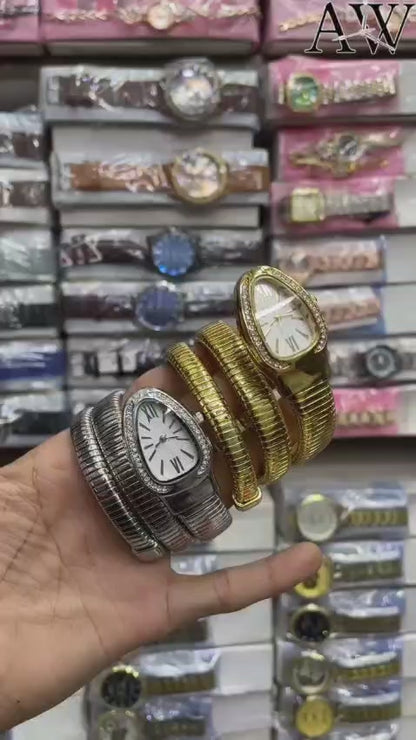 Triple‑Wrap Snake Watch